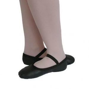 Leather Ballet Shoes (BLACK) - Split Sole-0