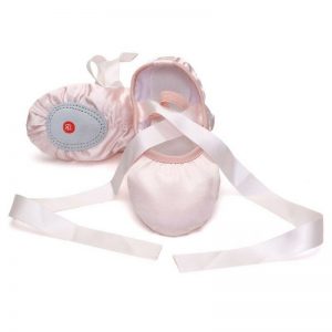 Satin Ballet Shoes with Ribbon - Pale Pink-40030