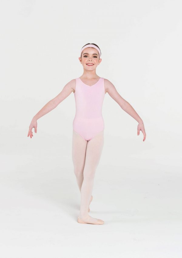 Studio Range Gathered Front Leotard Cotton Ballet Pink ON SALE SIZE 10-12 YEARS-0