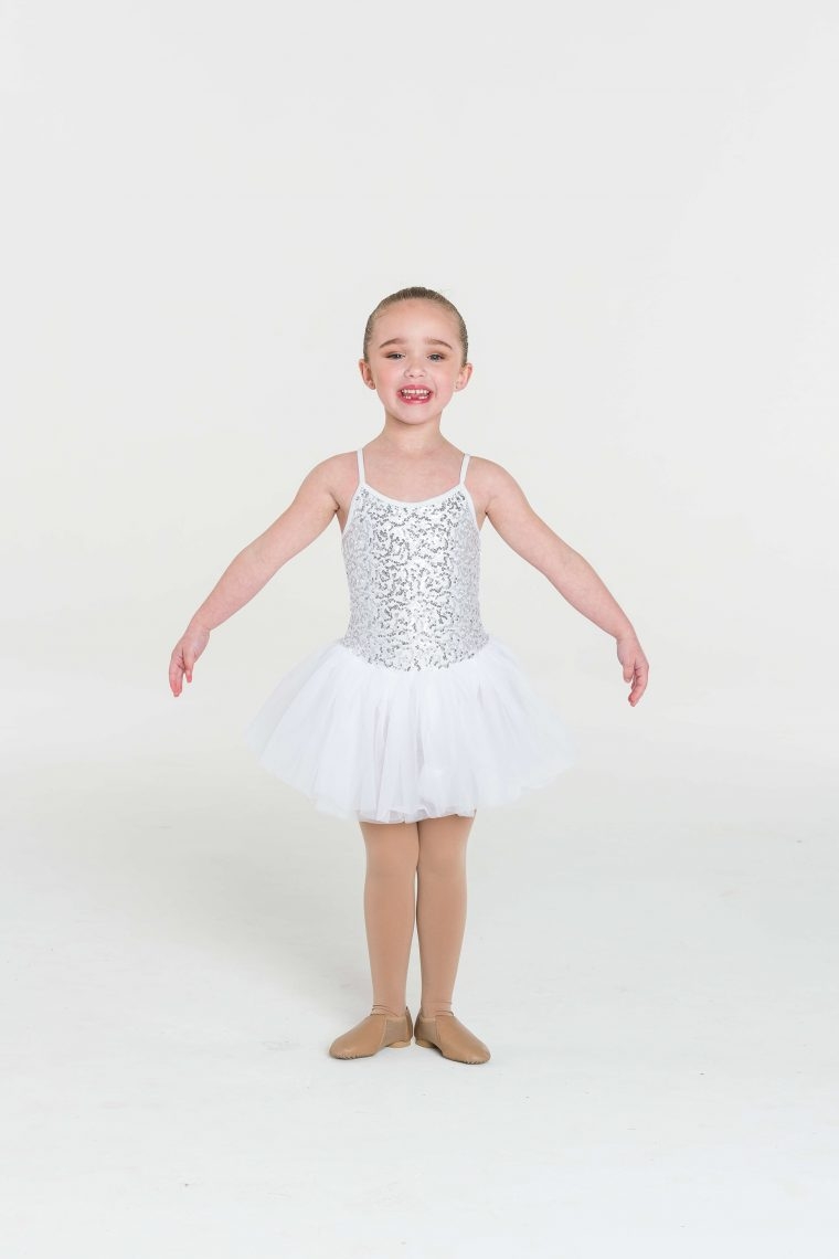 Sequin Tutu Dress White - DanceTots-0 Sequin Tutu Dress White - DanceTots-0