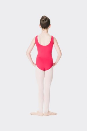 Adults Tactel Thick Strap Leotard - Red MA (10) - One off